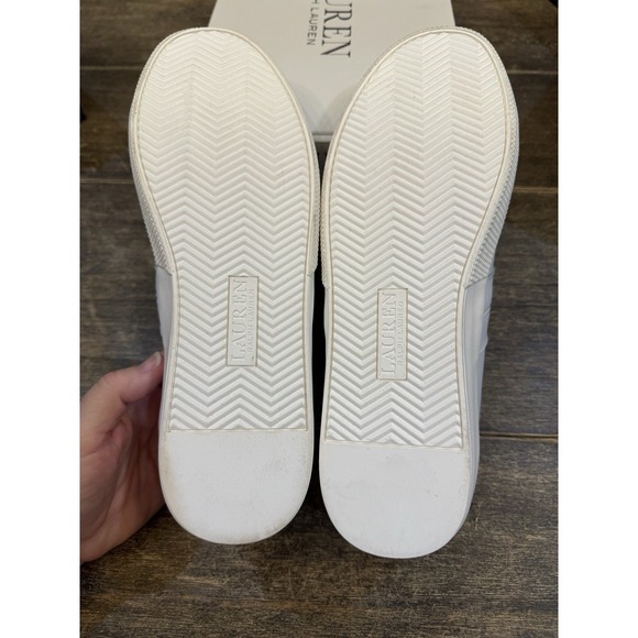 Lauren Ralph Lauren Janson II Sneakers Women's Optic White Comfort Shoes TZP927 - Picture 8 of 11
